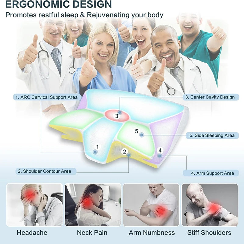 🔥 Oreiller Ergonomique SleepFit™ – Dormez mieux, réveillez-vous sans douleur