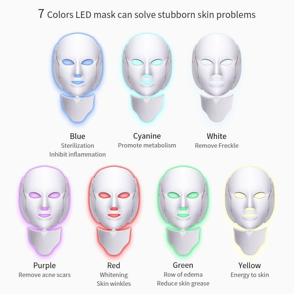 Masque LED Face Mask™ – Soin Visage à Lumière Rouge & Bleue Anti-Âge et Éclat